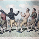 The battle between Cribb and Molineaux, hand-colored engraving.
Public domain